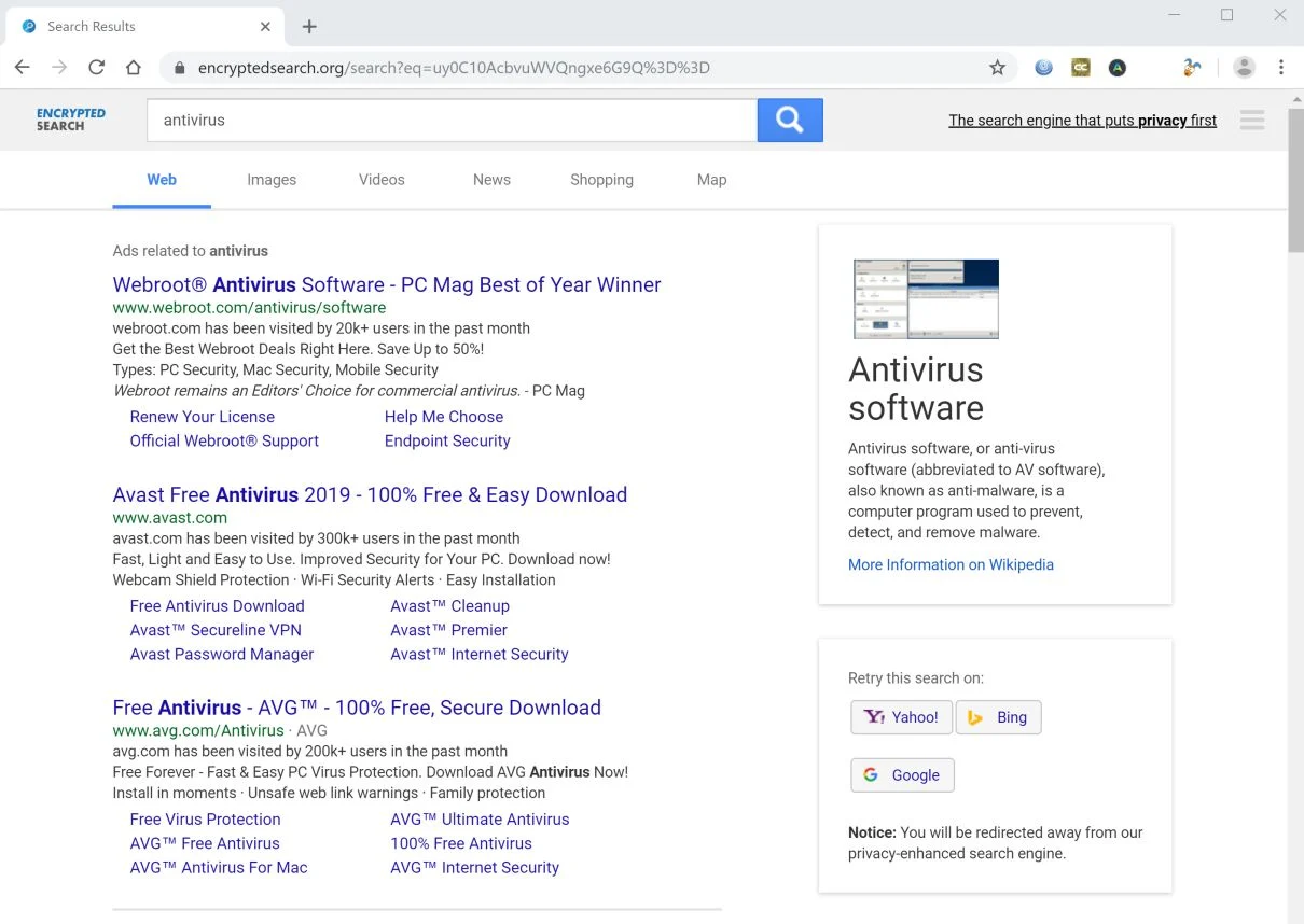 How to remove Encrypted Search redirect (Virus Removal Guide) 1 Image: Google Chrome is redirected to Encrypted Search