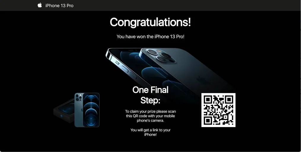 The "Win The New Apple iPhone 13" Survey Scam 1 Image: Win the new Apple iPhone 13 scam ads