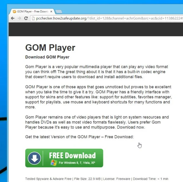 PcChecker.how2safeupdate.org virus