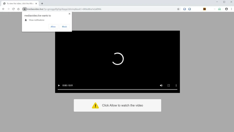 How to remove Mediasvideo.live pop-up ads (Virus Removal Guide) 1 Image: Chrome browser is redirected to Mediasvideo.live