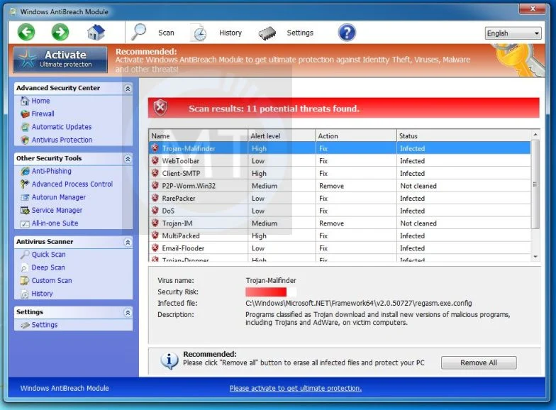 [Image: Windows AntiBreach Module virus]