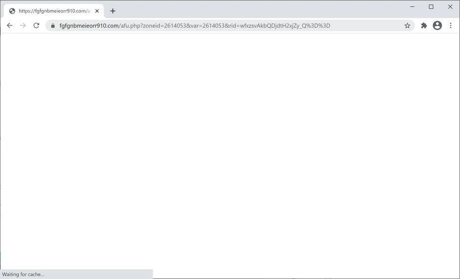 Remove Fgfgnbmeieorr910.com pop-up ads (Virus Removal Guide) 1 Image: Chrome browser is redirected to Fgfgnbmeieorr910.com