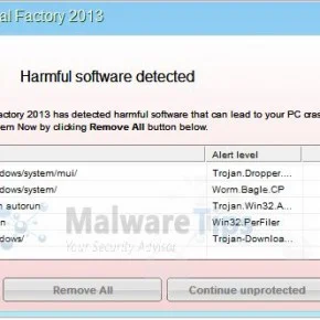 3 Easy Ways to Remove "Antiviral Factory 2013" virus 3 Picture of Antiviral Factory 2013 Alert