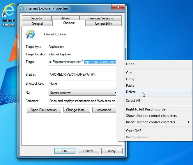 Triple-Search.com shortcut hijack Triple-Search.com hijack
