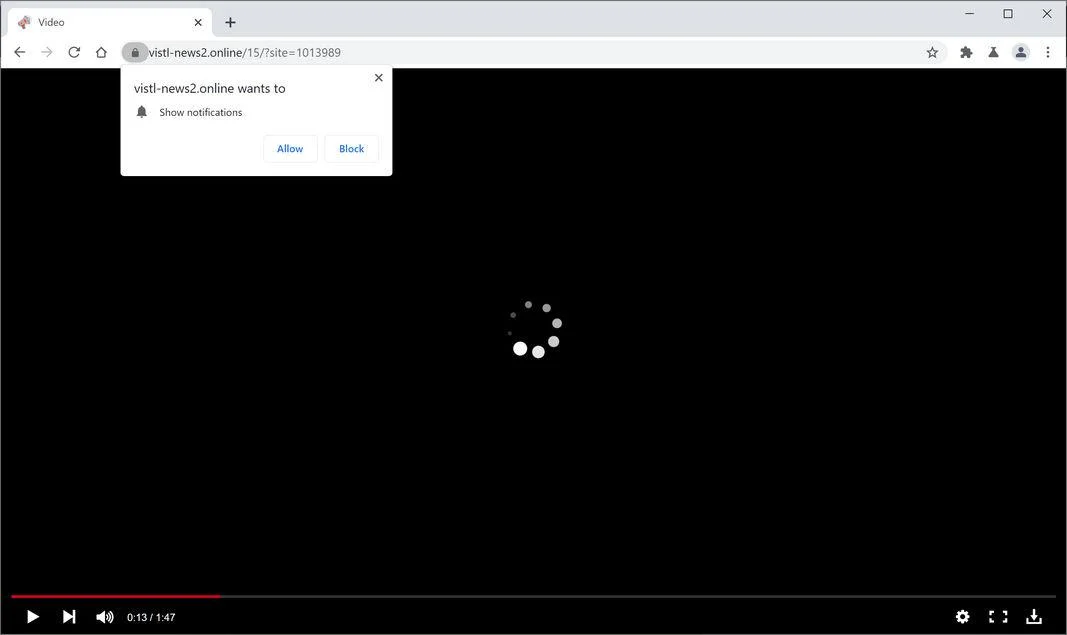 Remove Vistl-news2.online pop-up ads (Virus Removal Guide) 1 Image: Chrome browser is redirected to Vistl-news2.online