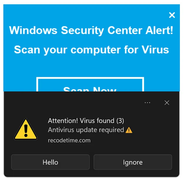 FAKE Antivirus Update Required