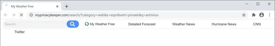 Image: Chrome browser is redirected to Myprivacykeeper.com