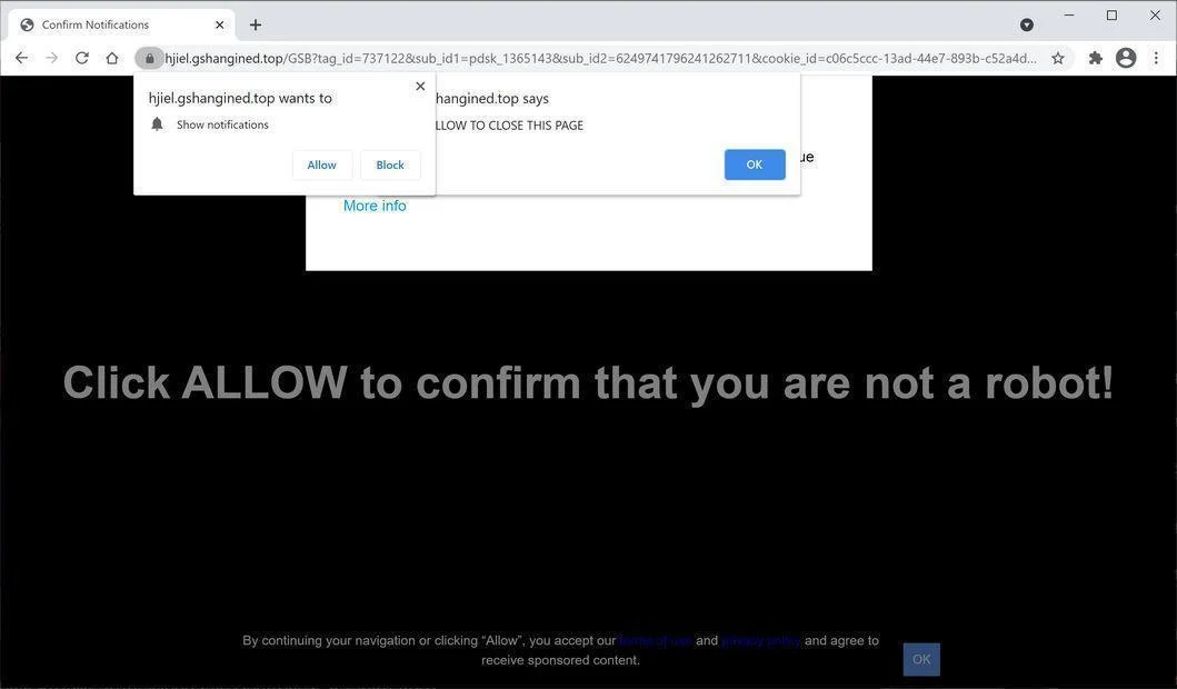 Remove Gshangined.top pop-up ads (Virus Removal Guide) 1 Image: Chrome browser is redirected to Gshangined.top