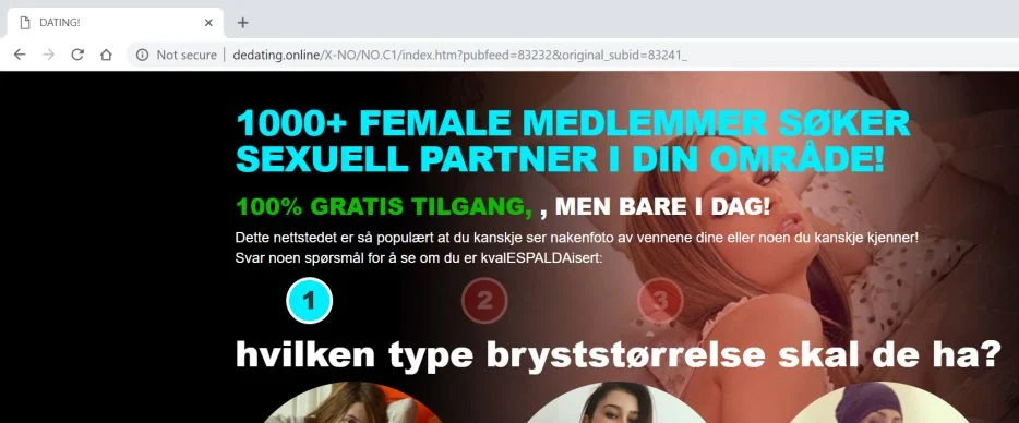 dedating.online redirect virus