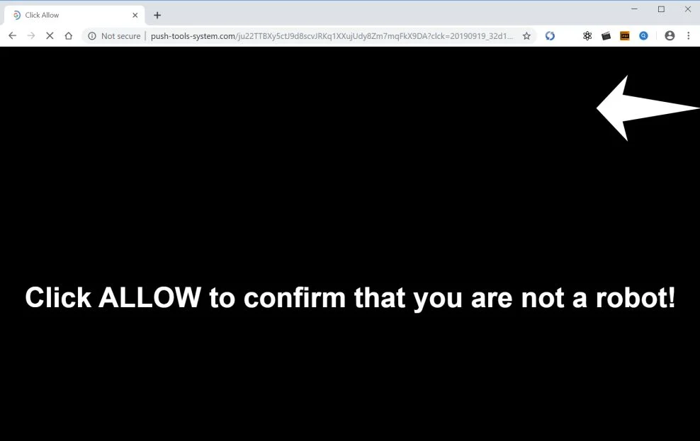 How to remove Push-tools-system.com pop-up ads (Virus Removal Guide) 1 Image: Chrome browser is redirected to Push-tools-system.com