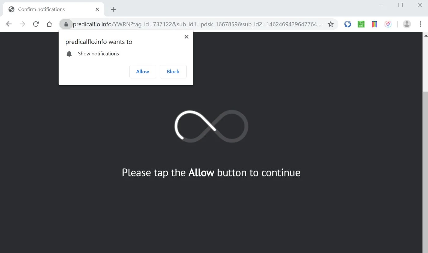 How to remove Predicalflo.info pop-up ads (Virus Removal Guide) 1 Image: Chrome browser is redirected to Predicalflo.info