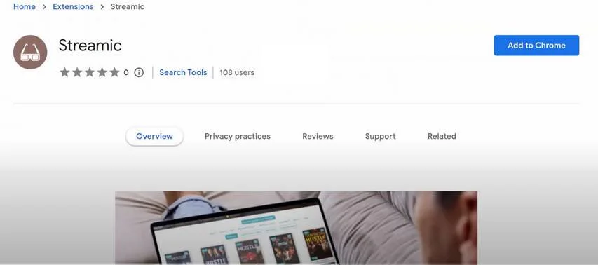 Remove Streamic Browser Extension (Virus Removal Guide) 1 Image: Streamic Chrome Extension