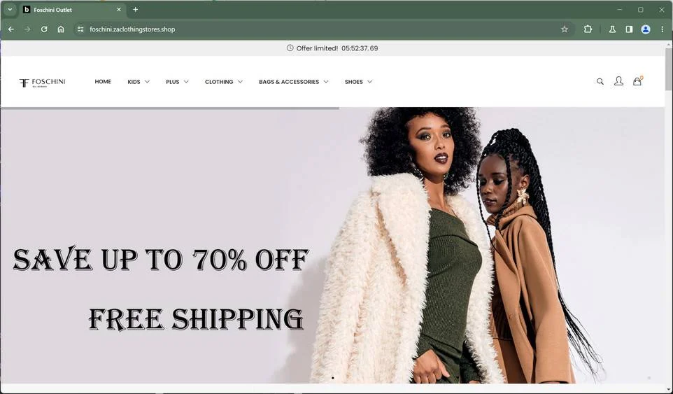 Foschini.Zaclothingstores.shop Scam: A Fake Foschini Website 1 Foschini.zaclothingstores.shop scam