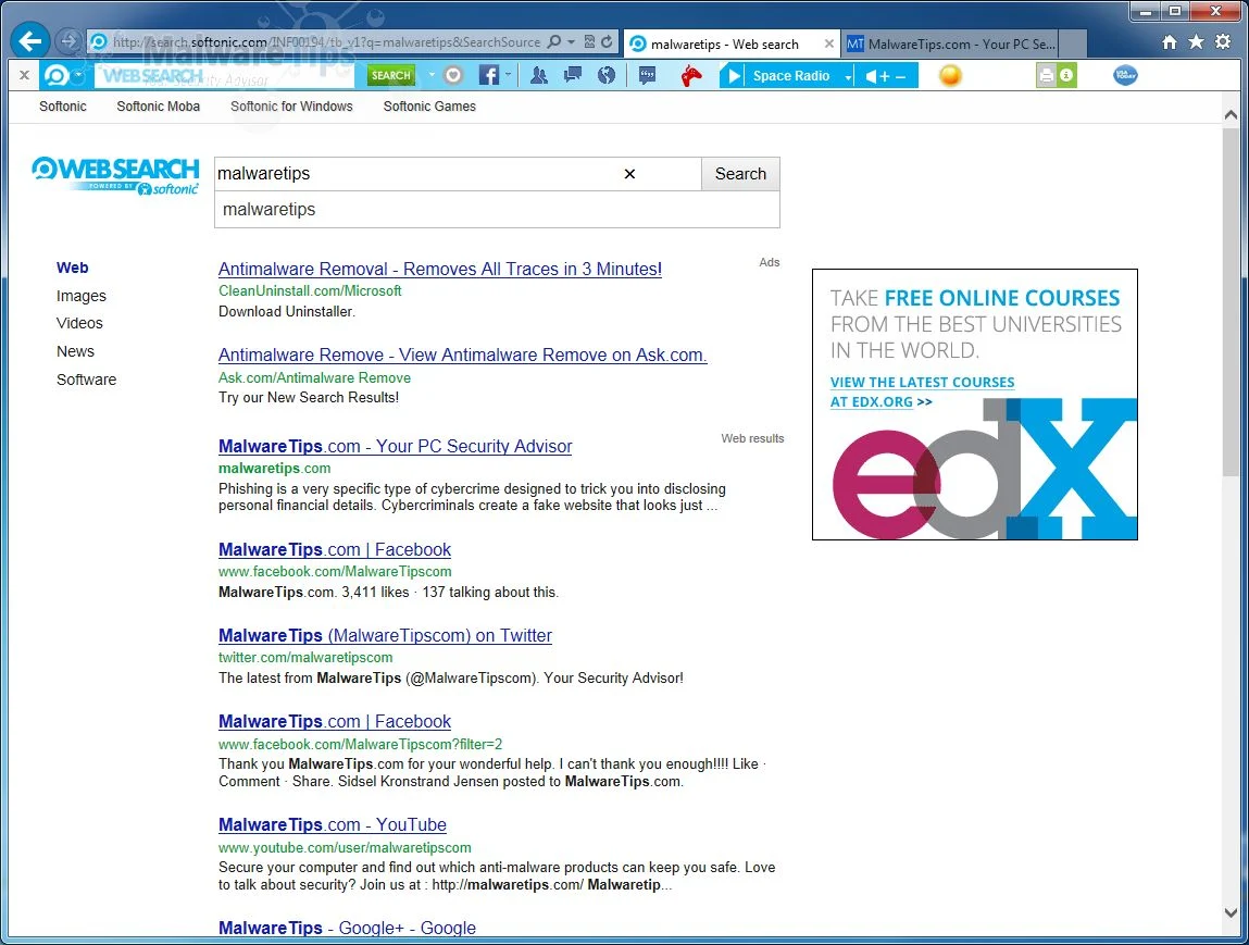 [Image: Softonic Toolbar search]