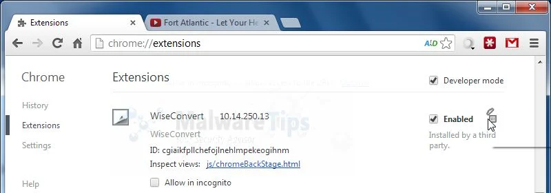 [Image: WiseConvert Toolbar Chrome extension]