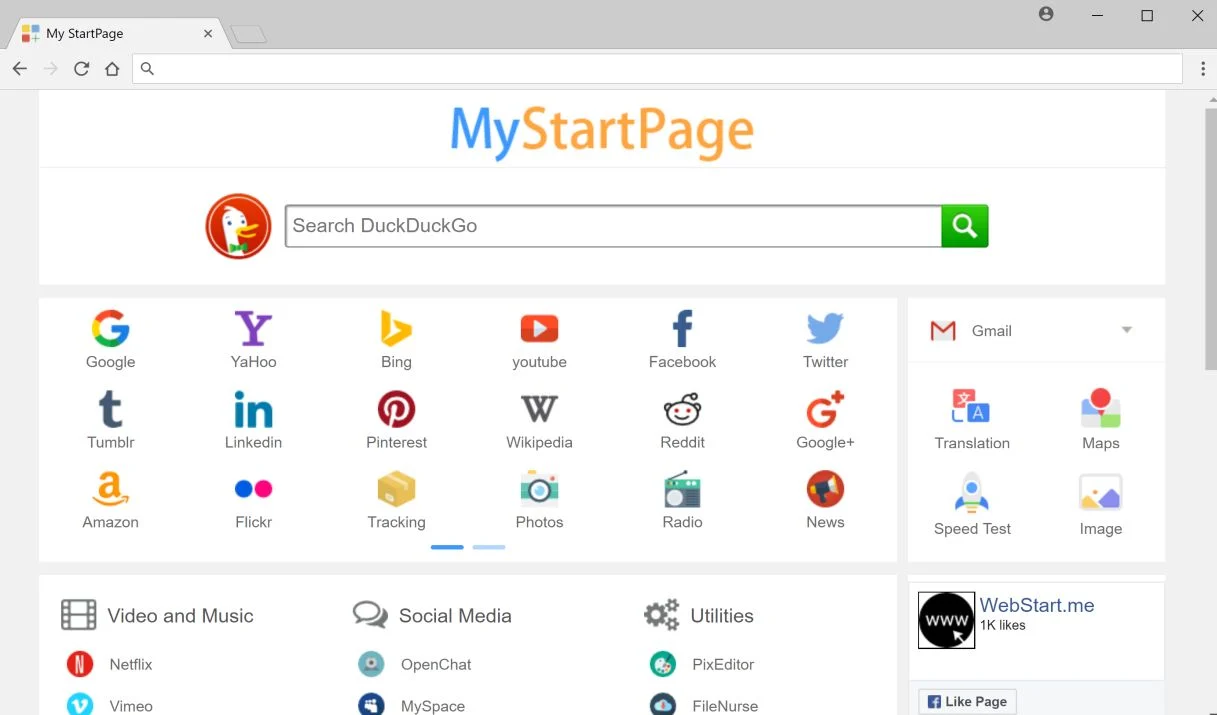 My StartPage Redirect virus