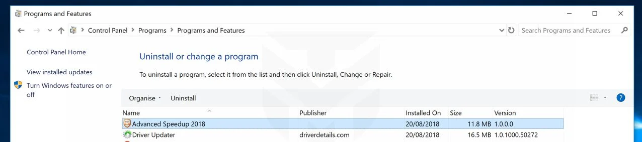 Uninstall Advanced Speedup 2018 Uninstall Advanced Speedup 2018 Scam