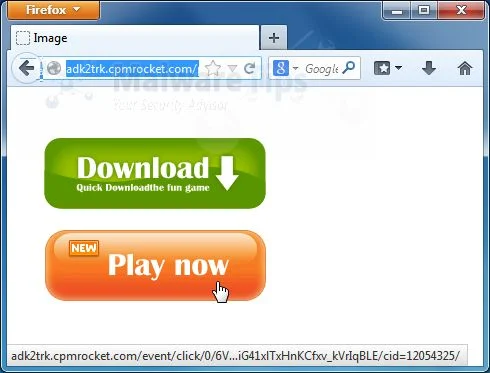 Adk2trk.cpmrocket.com pop-up virus Picture of Adk2trk.cpmrocket.com pop-up virus