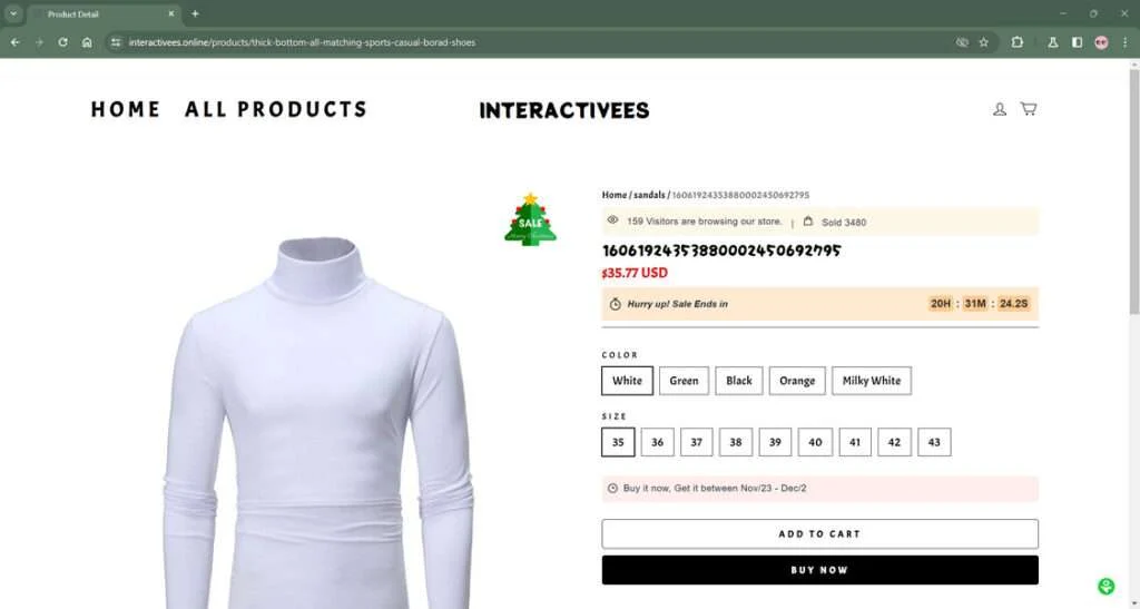 Interactivees.online Scam Store - 7 Big Red Flags to Watch For 1 Interactivees.online Scam