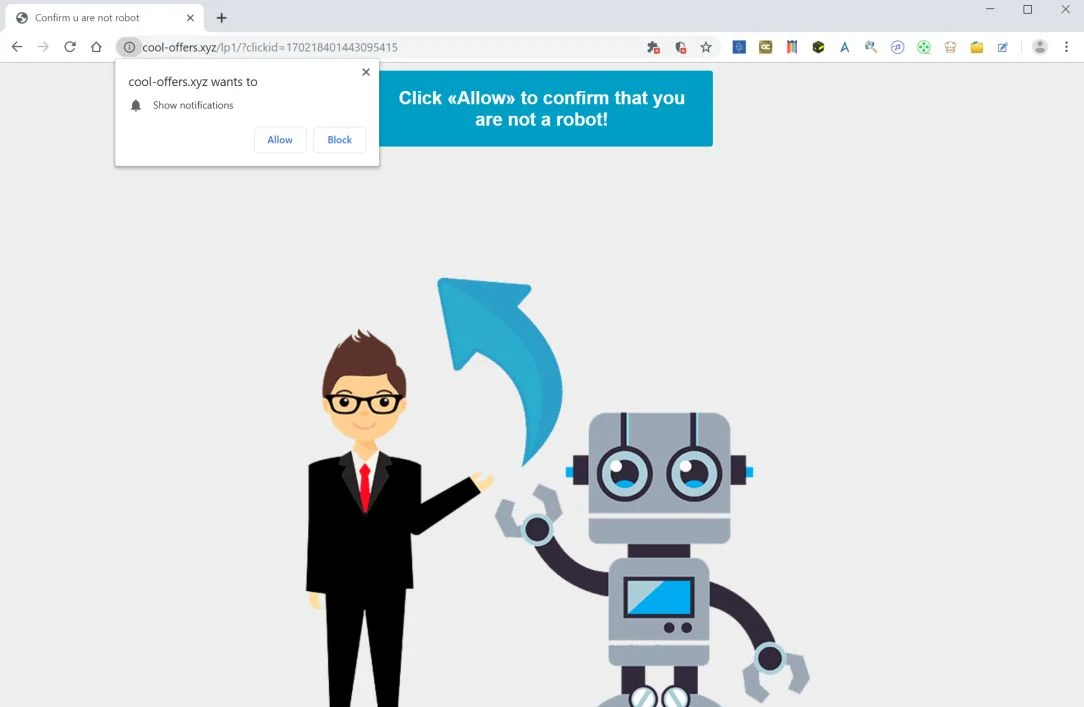 Image: Google Chrome is redirected to Cool-offers.xyz