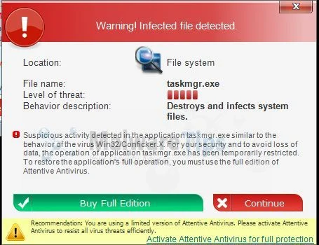 [Image: Attentive Antivirus malware]