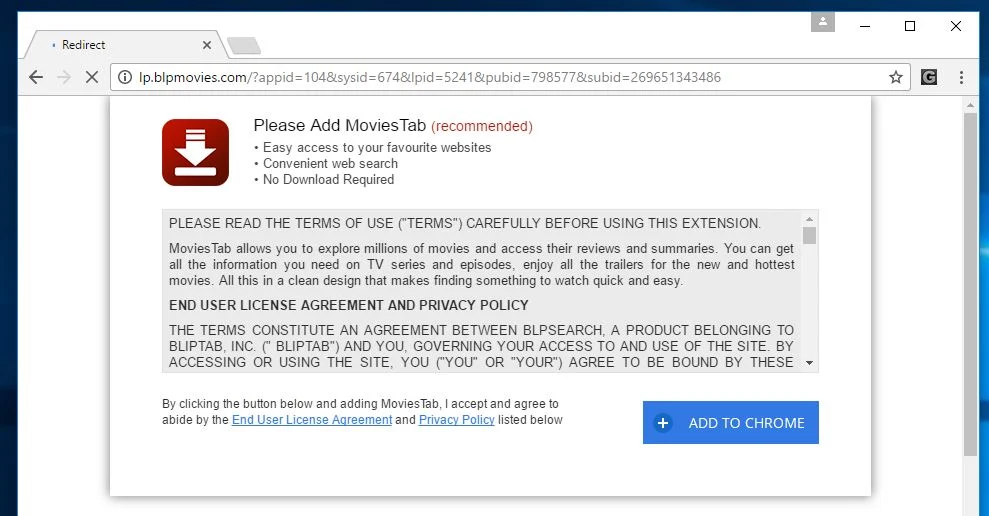 lp.blpmovies.com pop-ups lp.blpmovies.com virus