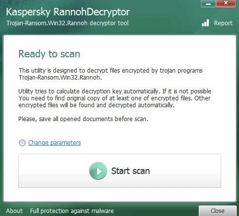 Kaspersky RannohDecryptor Kaspersky RannohDecryptor tool