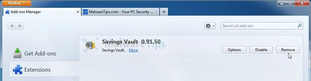[Image: Deal Vault Firefox extension]