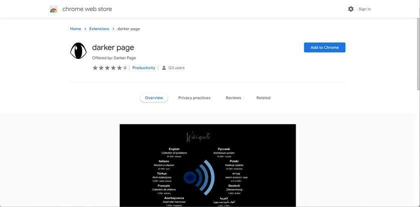 How to Remove Darker Page Browser Extension (Virus Removal Guide) 1 Image: Darker Page Chrome extension
