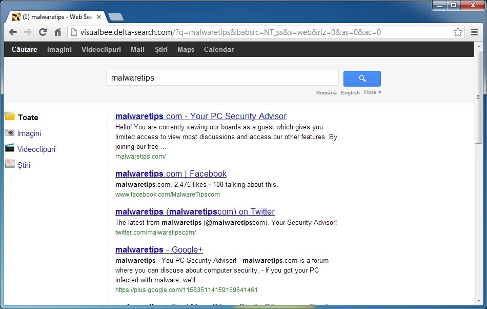 [Image: VisualBee Search redirect]