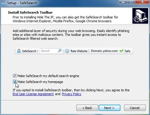 [Image: SafeSearch installation process]