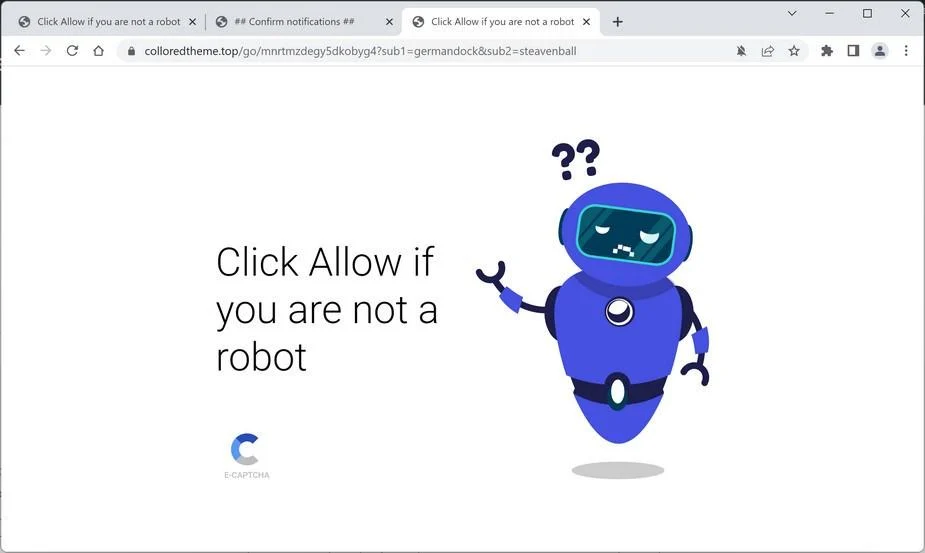 How to Remove Colloredtheme.top Pop-up Ads (Virus Removal Guide) 1 Image: Chrome browser is redirected to Colloredtheme.top