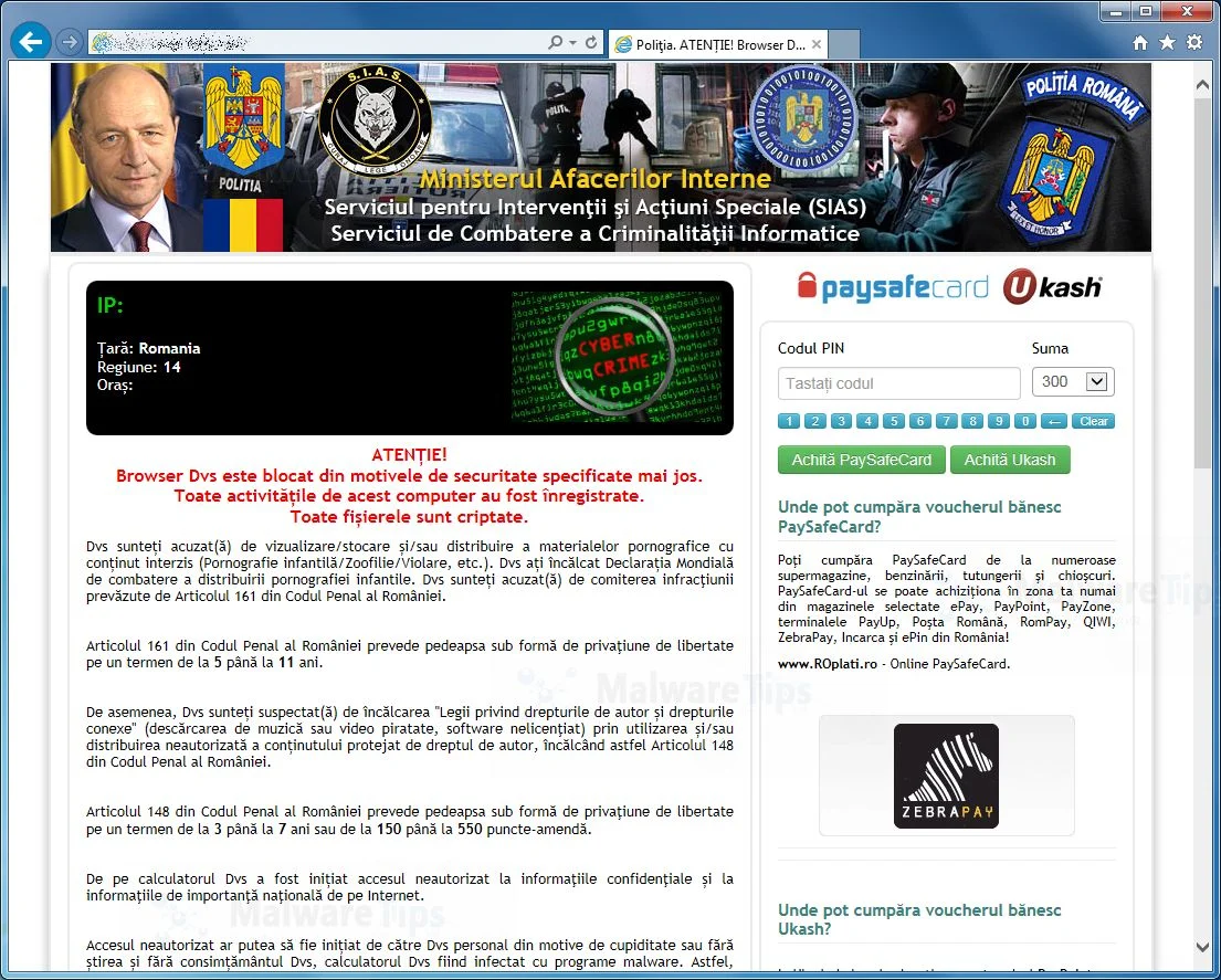 [Image :Cops-help.com browser scam]