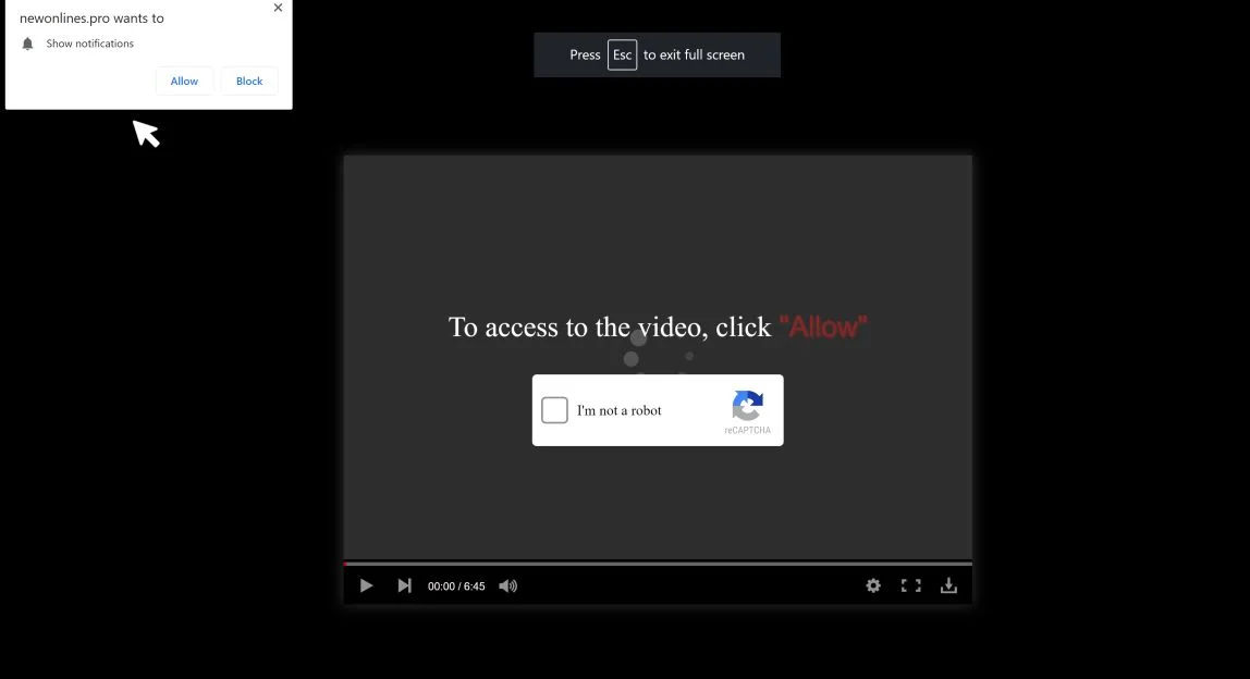 How to remove Newonlines.pro pop-up ads (Virus Removal Guide) 1 Image: Chrome browser is redirected to the Newonlines.pro site
