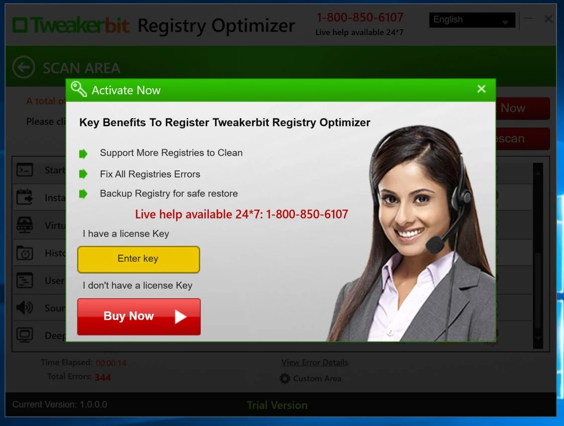Tweakerbit Registry Optimizer Pop-up Tweakerbit Registry Optimizer Virus
