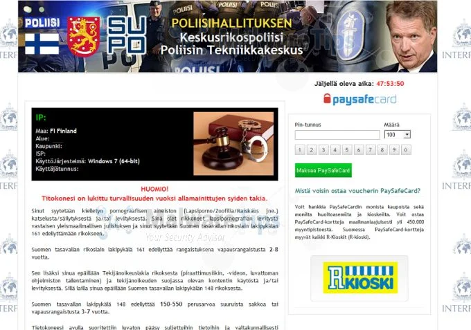 [Image: Poliisin Tekniikkakeskus Ukash virus]
