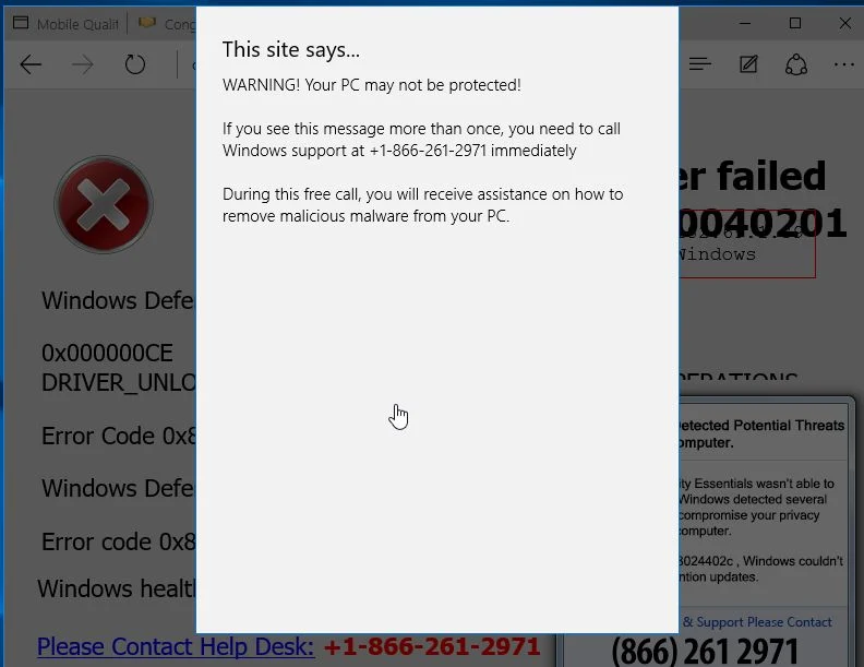Vulnerabilityalert.xyz Virus