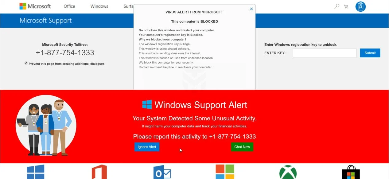 This computer is BLOCKED Scam Virus