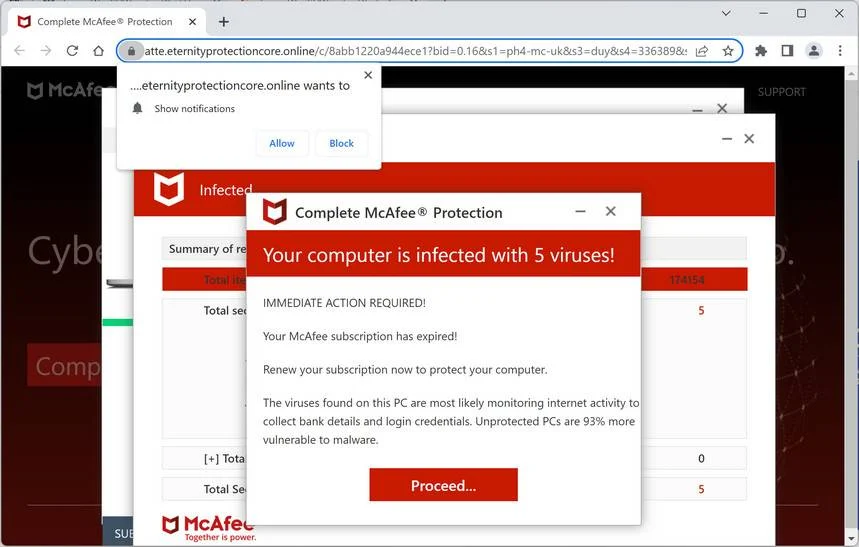 Remove Eternityprotectioncore.online Ads (Virus Removal Guide) 1 Image: Eternityprotectioncore.online Ads