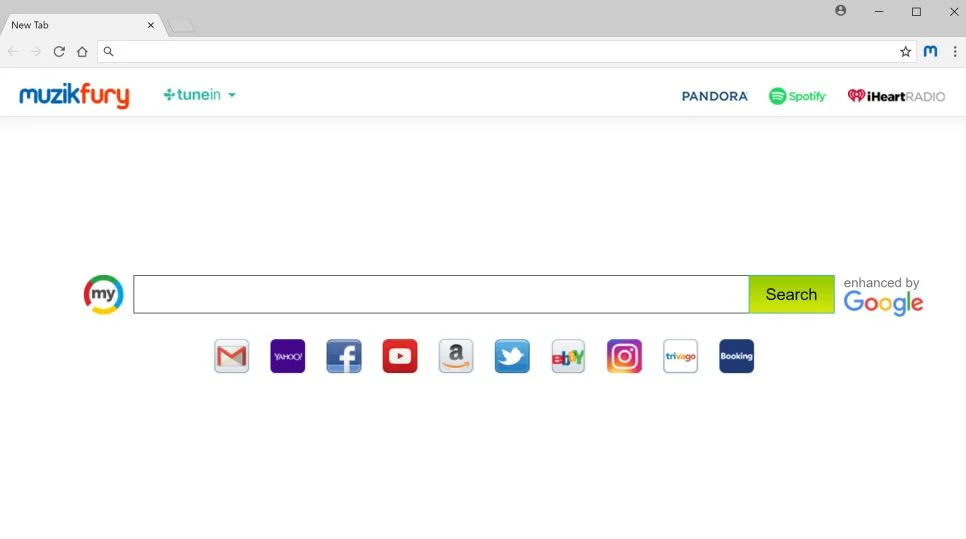 Muzik Fury New Tab redirect