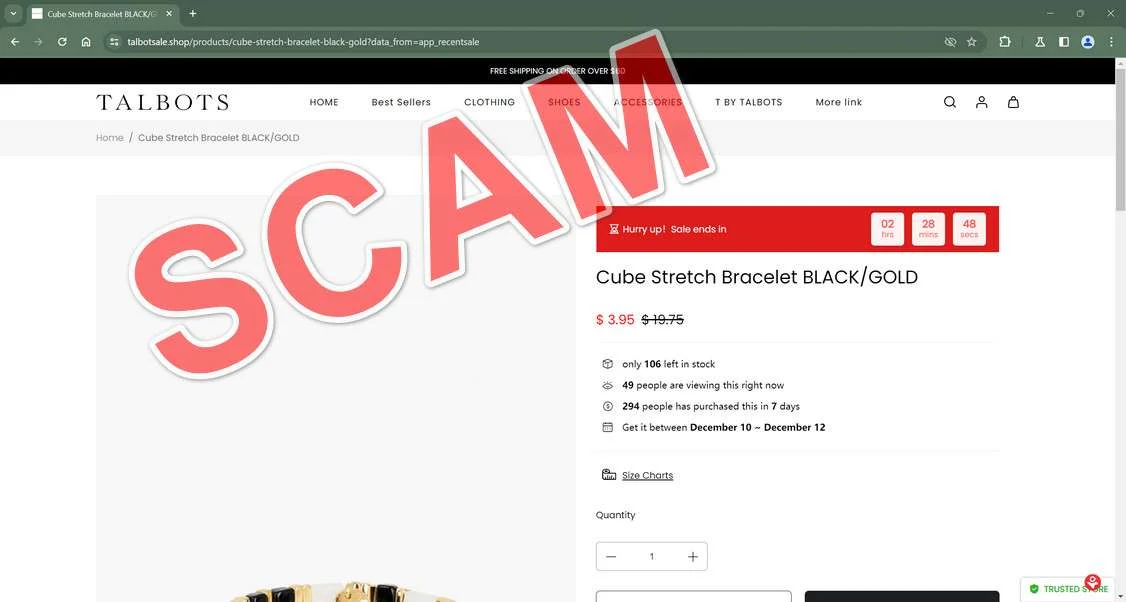 Talbots Scam 2