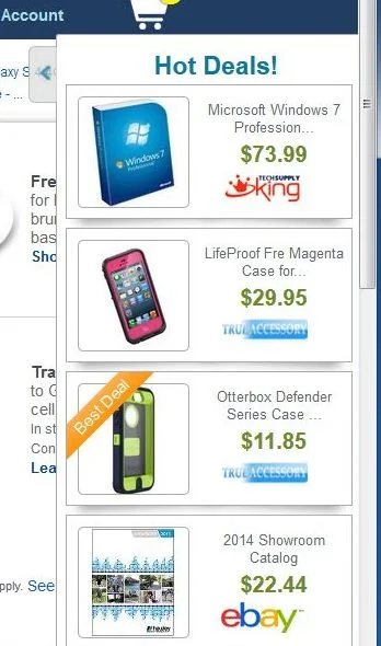 Hot Deals pop-up ads virus