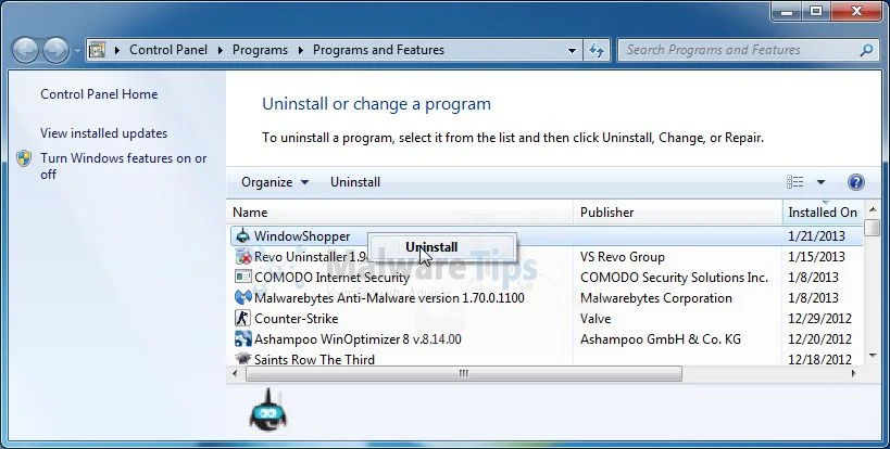 [Image: Uninstall Superfish Window Shopper]