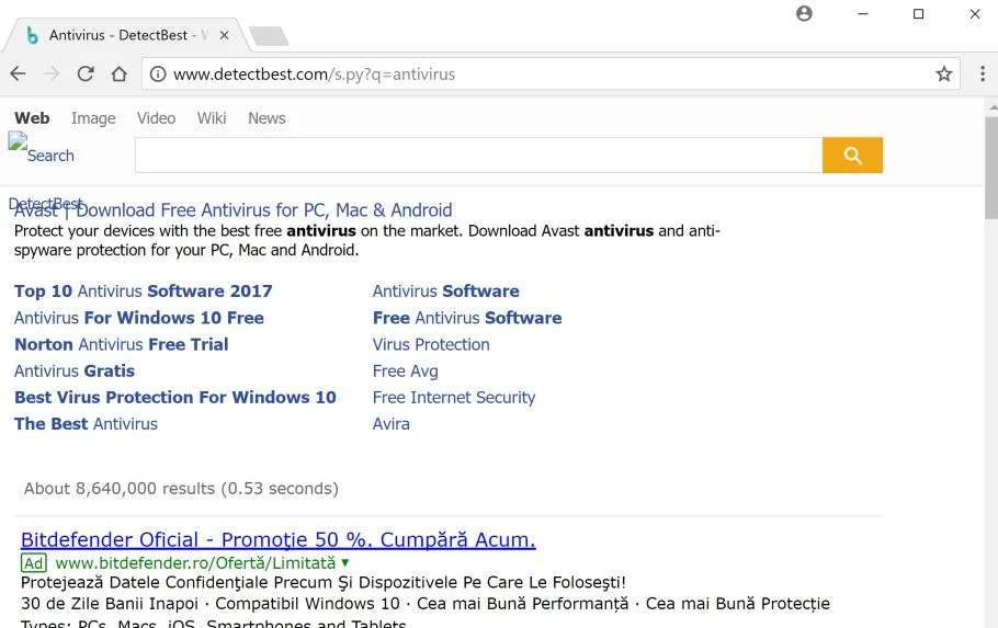 detectbest.com redirect virus