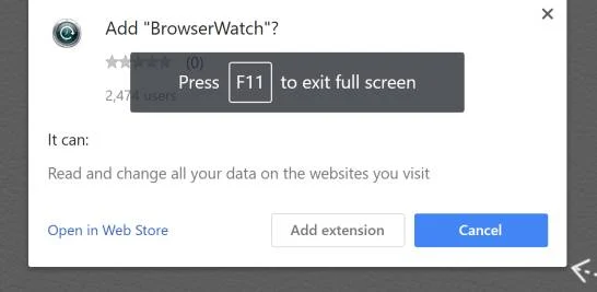 BrowserWatch by be-watches.com scam adware