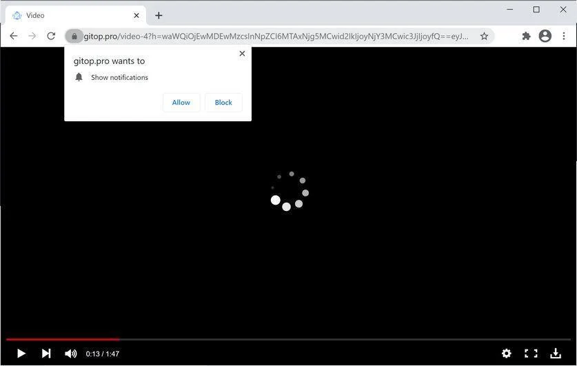 Remove Gitop.pro pop-up ads (Virus Removal Guide) 1 Image: Chrome browser is redirected to Gitop.pro