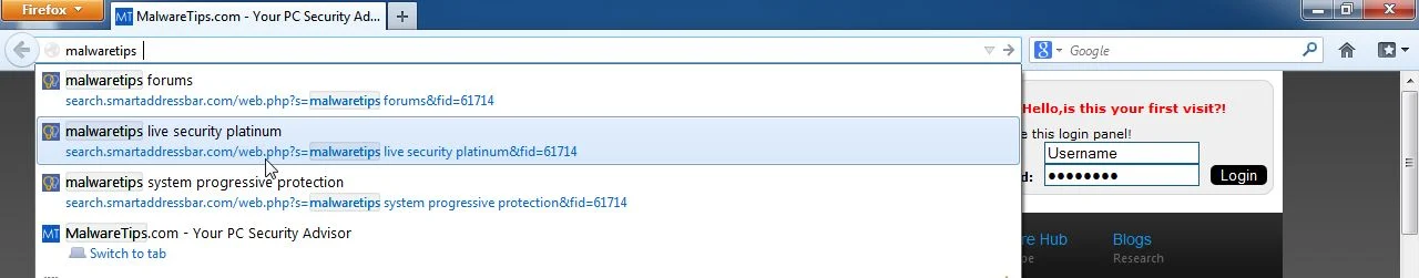 [Image: Smart Address Bar virus]