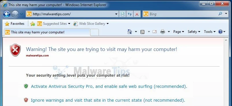 [Image: Antivirus Security Pro Warning]