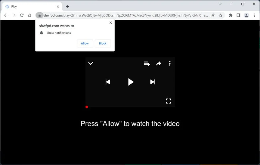 How to Remove Shwfpd.com Pop-up Ads (Virus Removal Guide) 1 Image: Chrome browser is redirected to Shwfpd.com