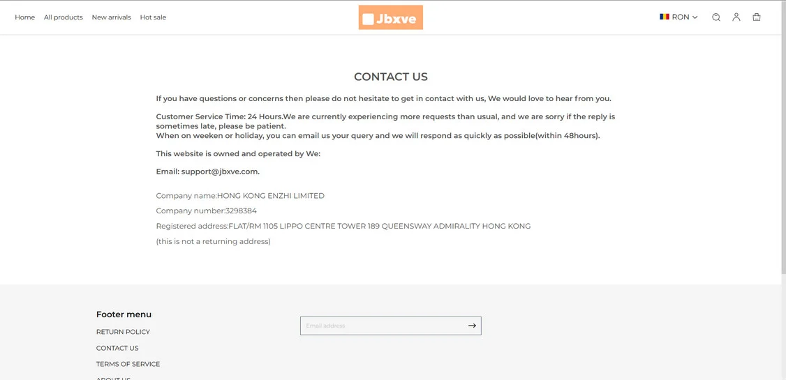 Jbxve.com Store Is a Scam - Steer Clear Now 1 Jbxve.com scam